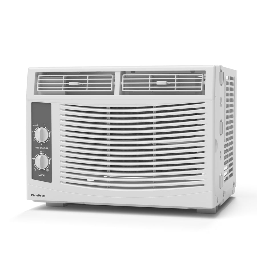 5000 BTU Window Air Conditioner Easy Cool - Capable of Cooling up to 150 Sq Ft. 2 Fan Speeds, 4 - Way Air Direction, Mechanical Control, Filter