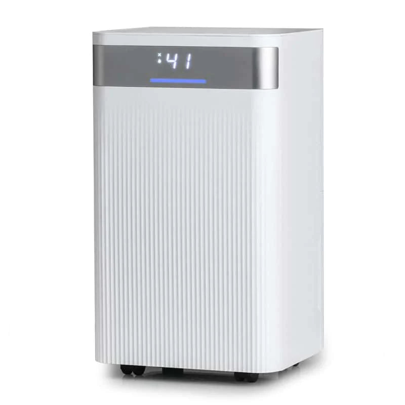 32 Pints 2000 Sq.ft Basement Dehumidifier with Drain Hose, 24H Timer & 3 - Color Indicator, Quiet Portable Dehumidifier for Home, Bedroom, Bathroom